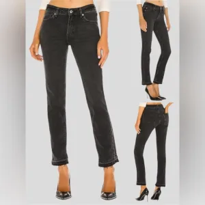 🆕 FREE PEOPLE | The Free Slim Boyfriend Distressed Jeans | Faded Black | Sz: 27