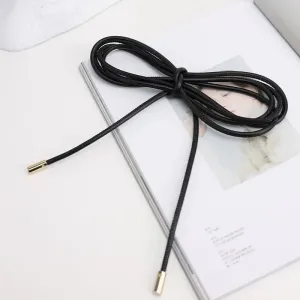 ✨ Kawaii Sheepskin Knot Belt 🎀 | Cute Leather Waist Chain for Dresses 🌸