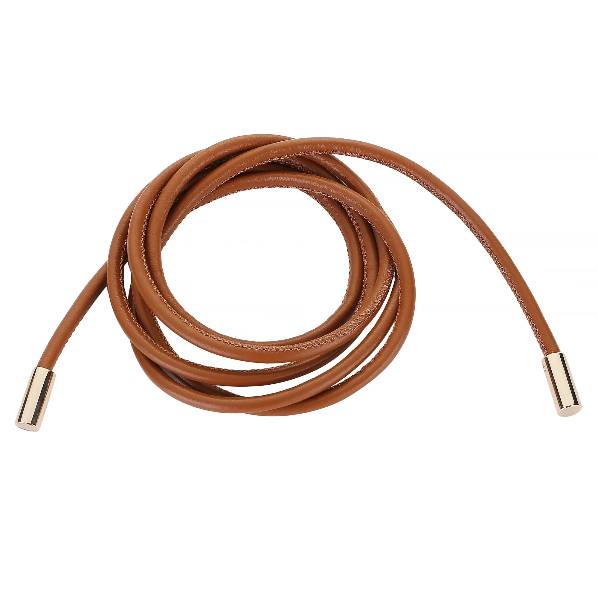 ✨ Kawaii Sheepskin Knot Belt 🎀 | Cute Leather Waist Chain for Dresses 🌸