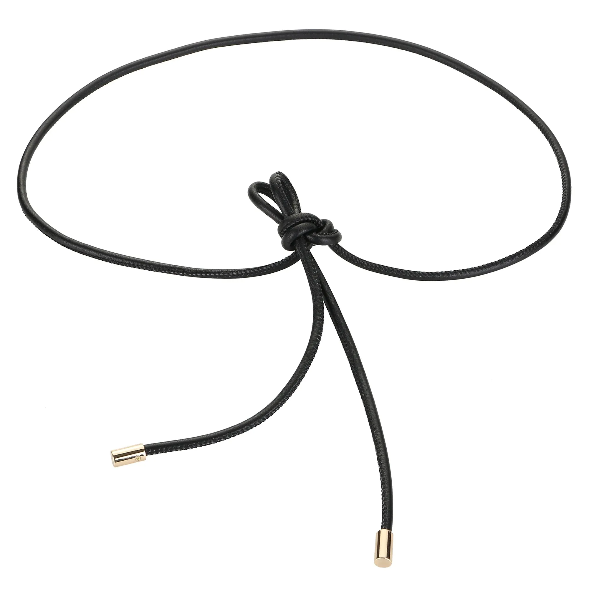 ✨ Kawaii Sheepskin Knot Belt 🎀 | Cute Leather Waist Chain for Dresses 🌸