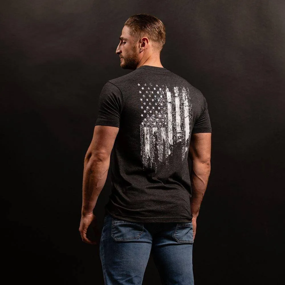 1776 Flag Pocket T-Shirt - Black Heather