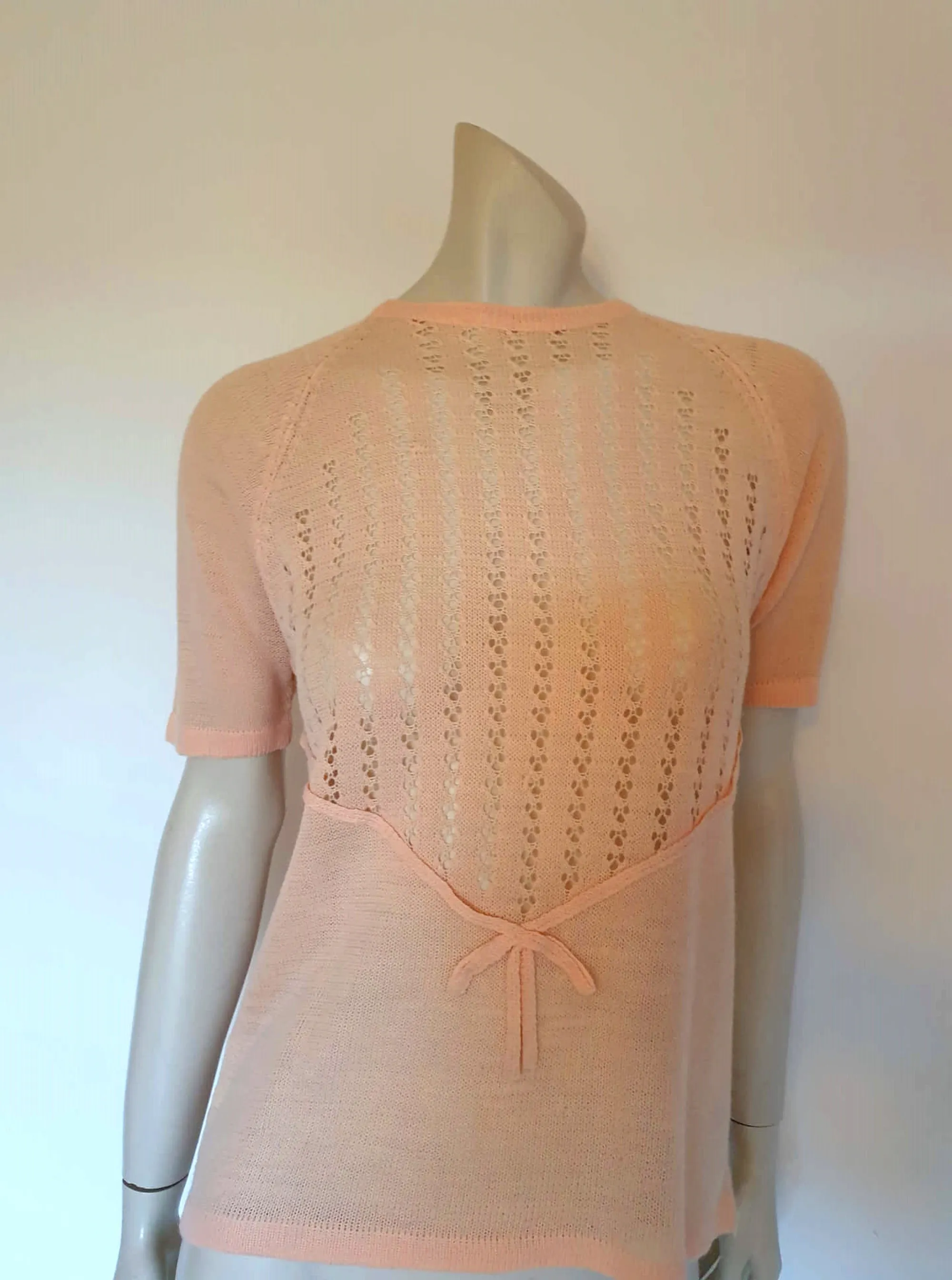 1960s Bittersweet Pink Knit Top - M