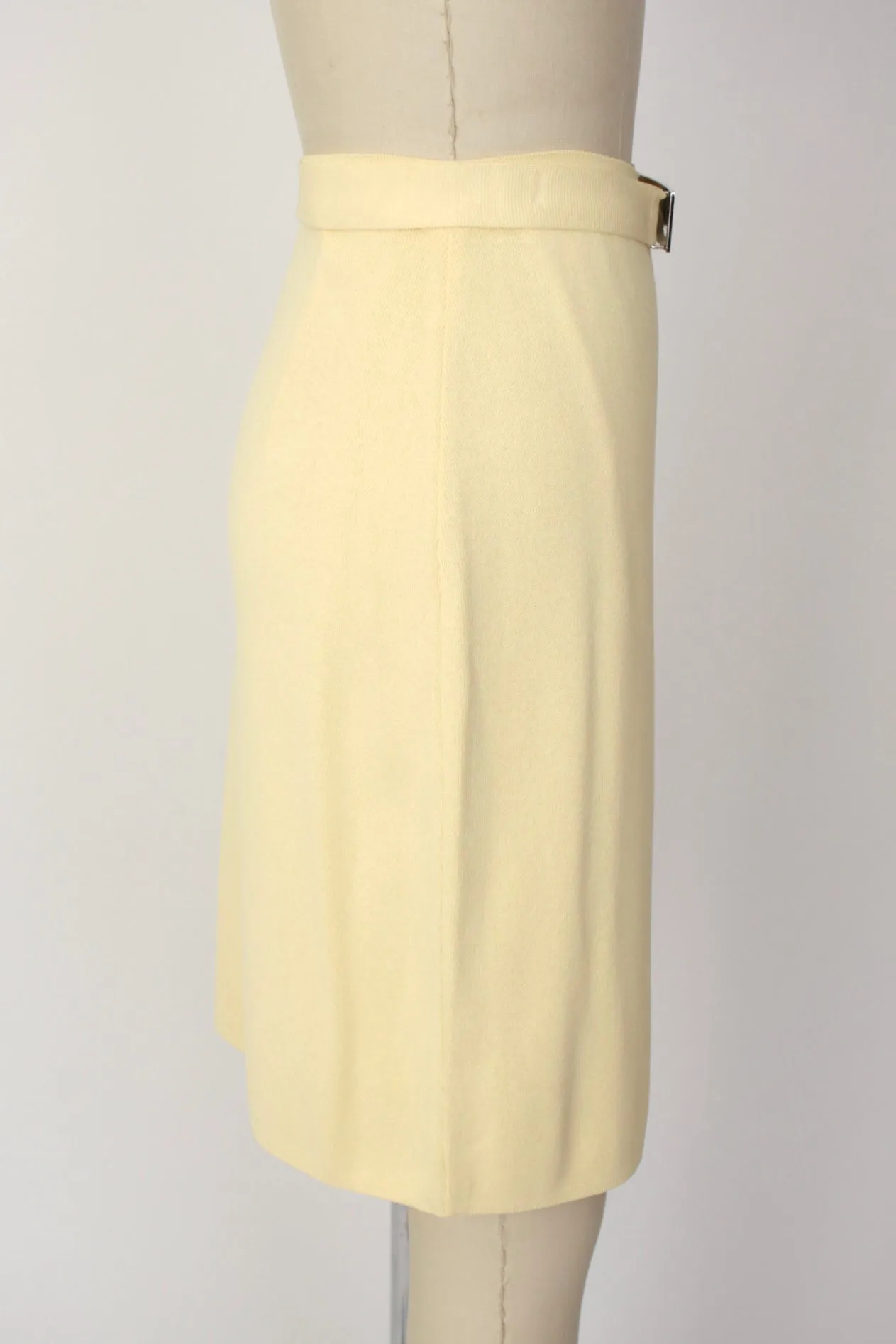 1990s Celine Buttercream Skirt Set