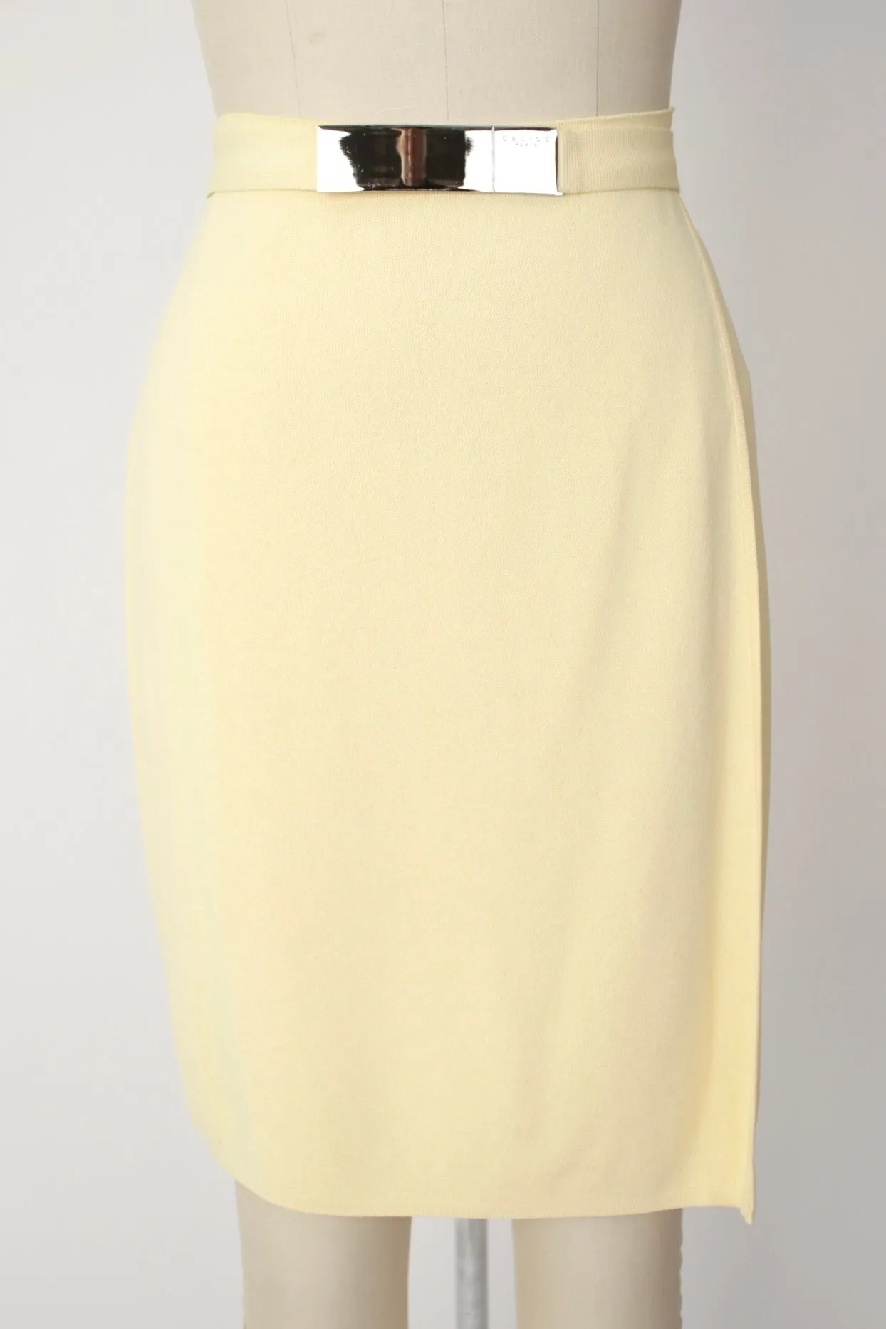 1990s Celine Buttercream Skirt Set