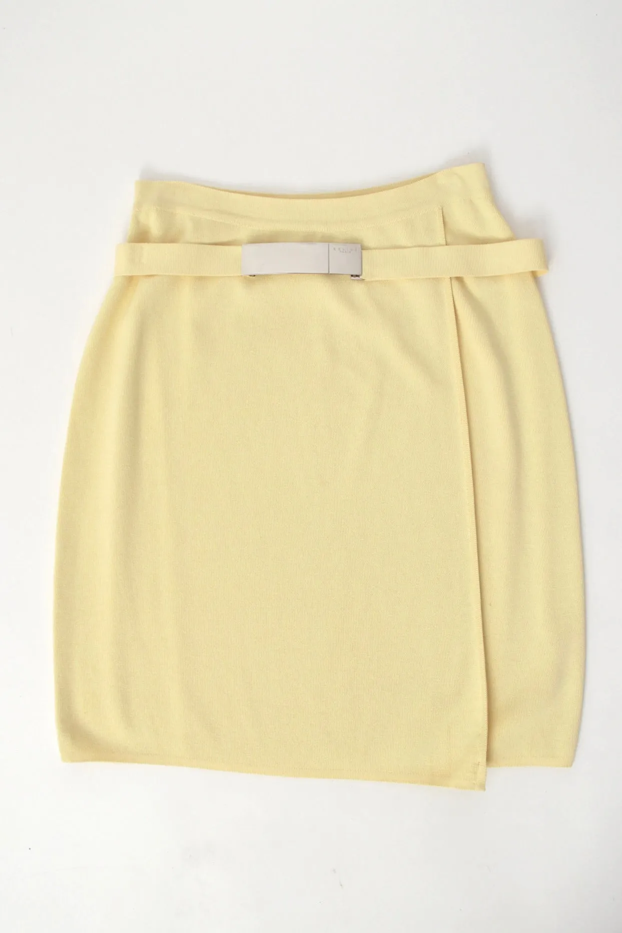 1990s Celine Buttercream Skirt Set