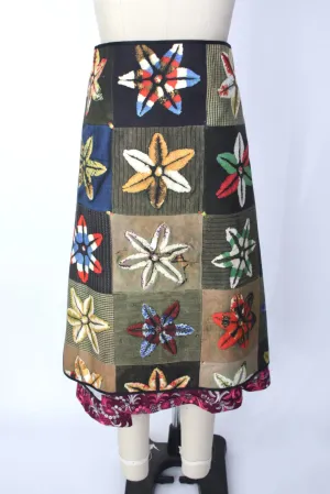 1999 Comme des Garçons Embroidered Wrap Skirt