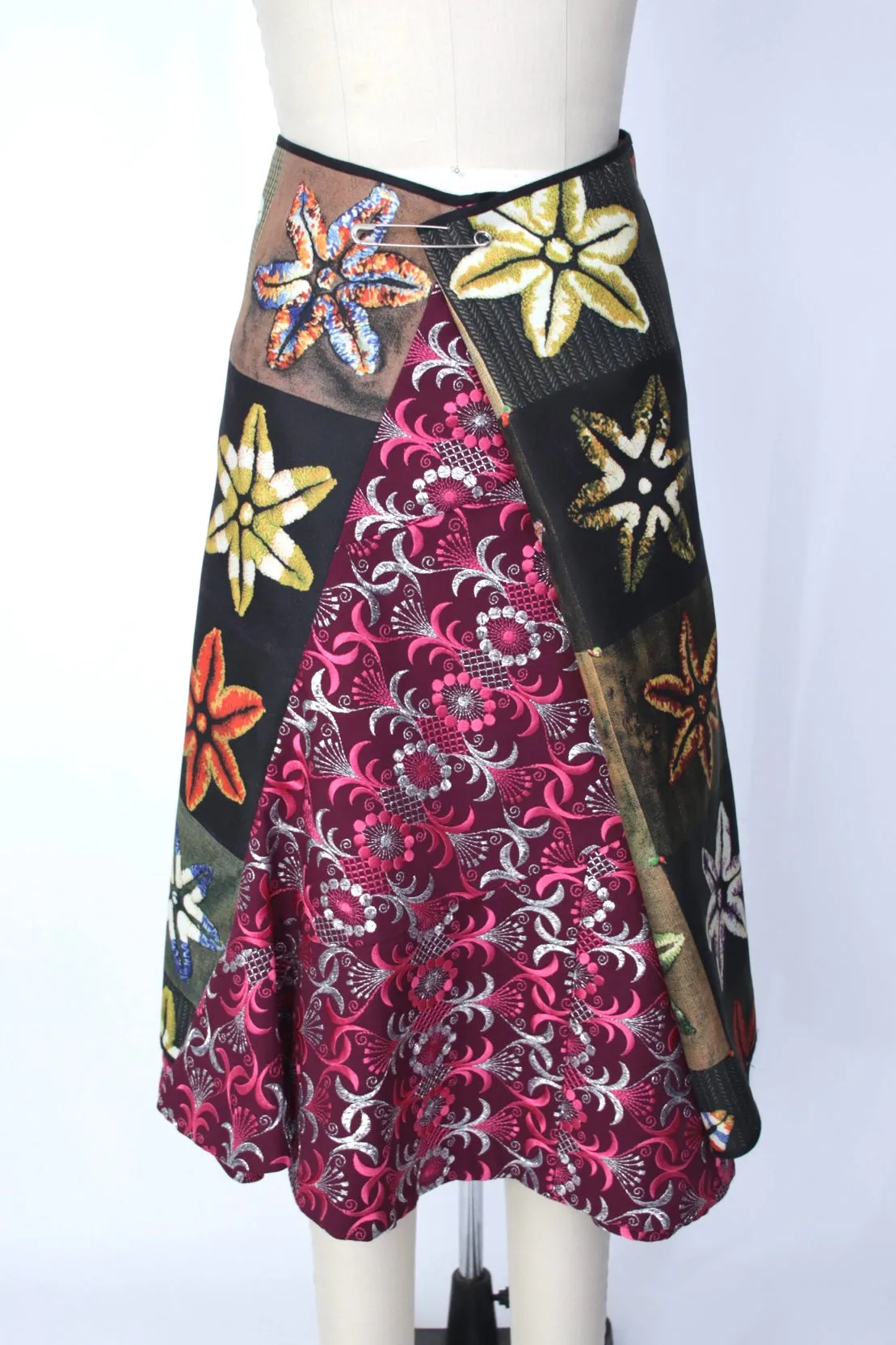 1999 Comme des Garçons Embroidered Wrap Skirt