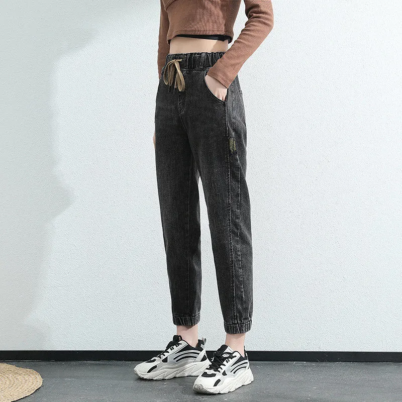 2022 Harem Pants Vintage High Waist Jeans Woman