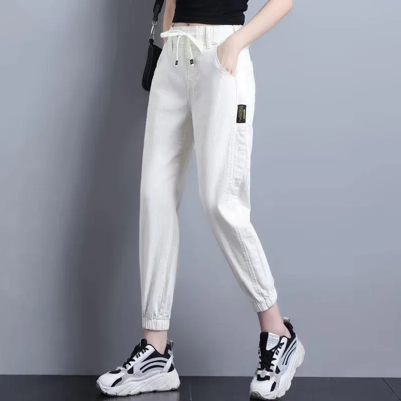 2022 Harem Pants Vintage High Waist Jeans Woman