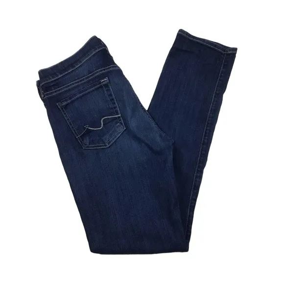 7 For All Mankind Josefina Crop Skinny Boyfriend Jeans