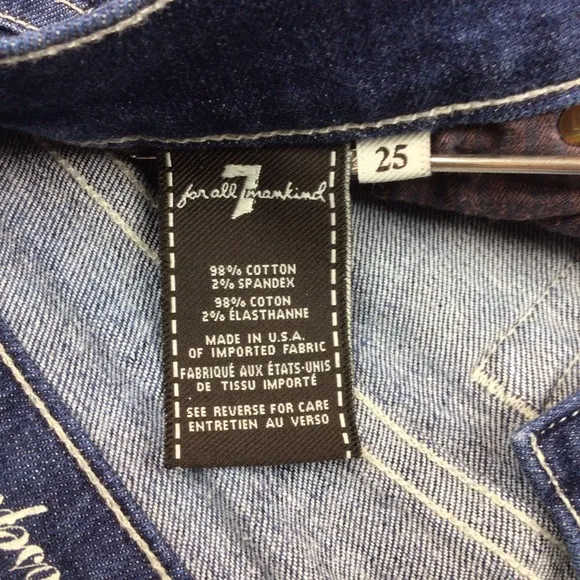 7 For All Mankind Josefina Crop Skinny Boyfriend Jeans