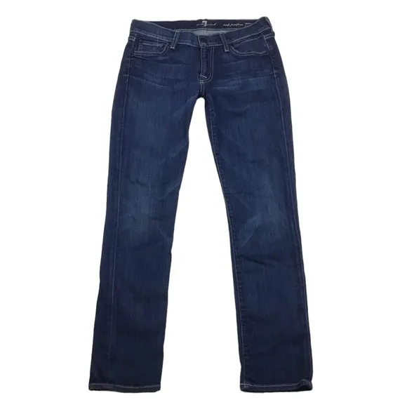 7 For All Mankind Josefina Crop Skinny Boyfriend Jeans