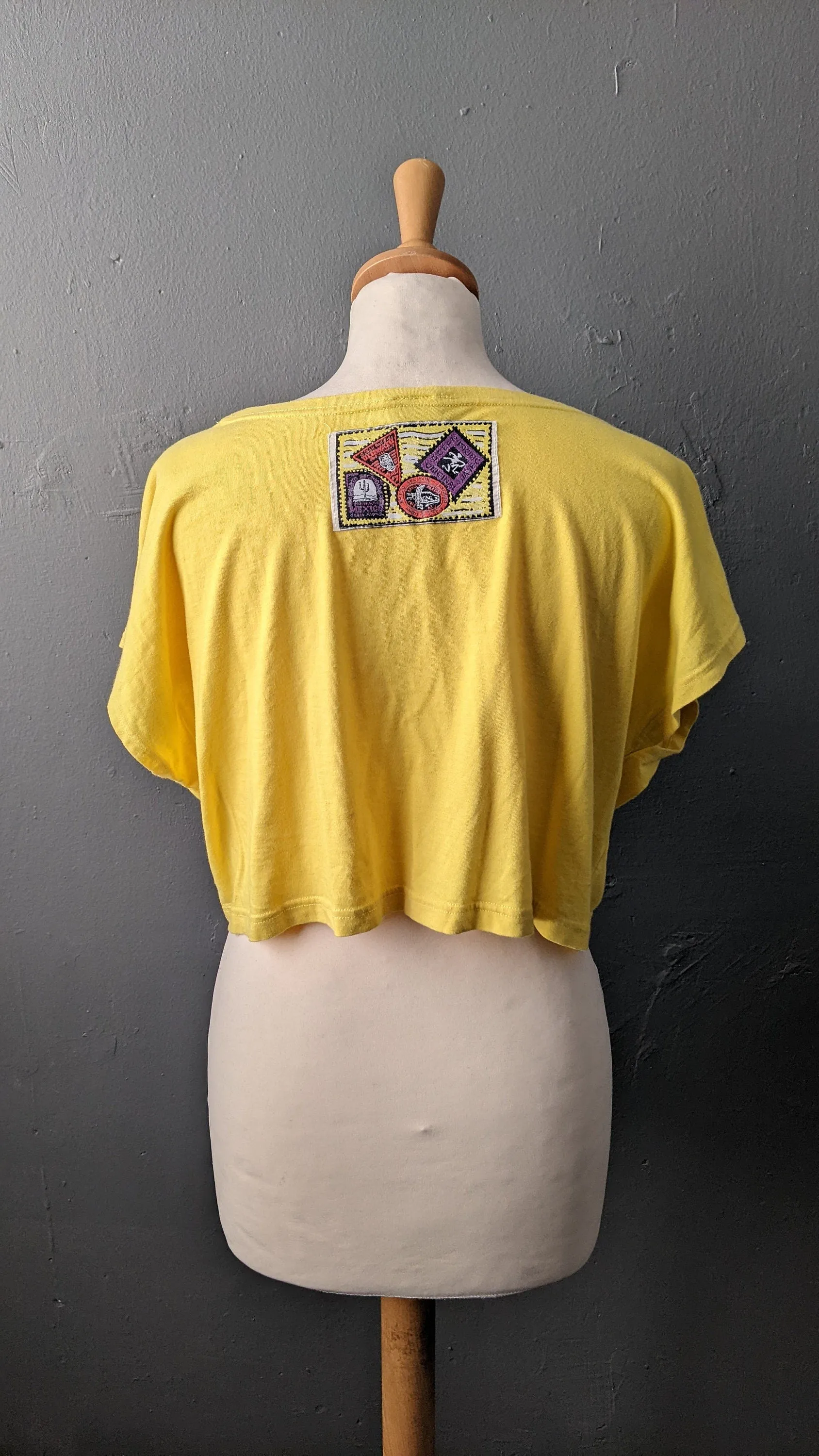 80s Ocean Pacific Crop Top, Surfer Slouchy Cotton Tshirt, Size Medium