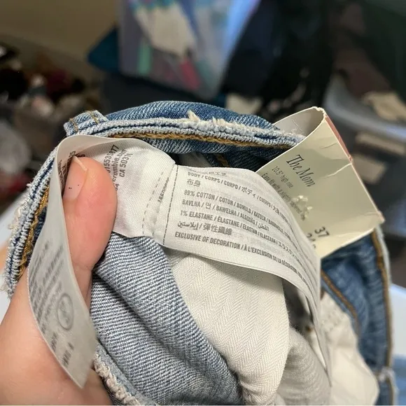 Abercrombie &amp; Fitch The Mom High Rise Jeans Plus Size 24 Regular 37 Inches Q