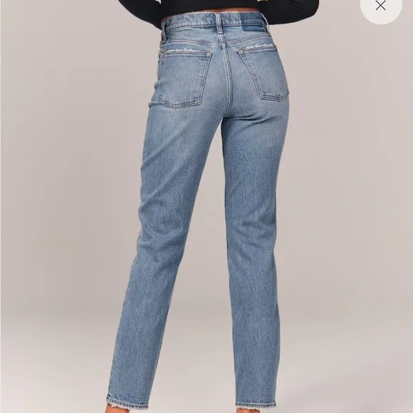 Abercrombie &amp; Fitch The Mom High Rise Jeans Plus Size 24 Regular 37 Inches Q