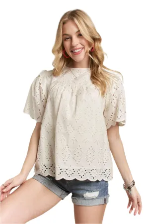 ADORA Ruffle Shoulder Blouse
