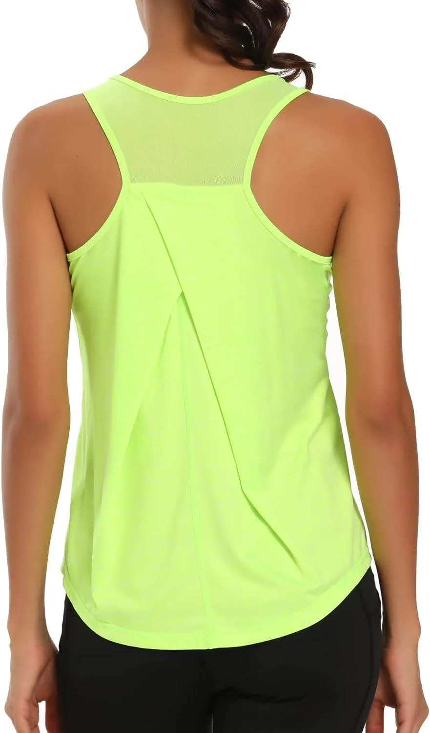 Aeuui Womens Workout Tops for Women Racerback Tank Tops Mesh Yoga Shirts Athletic Running Tank Tops Sleeveless Gym Clothes
