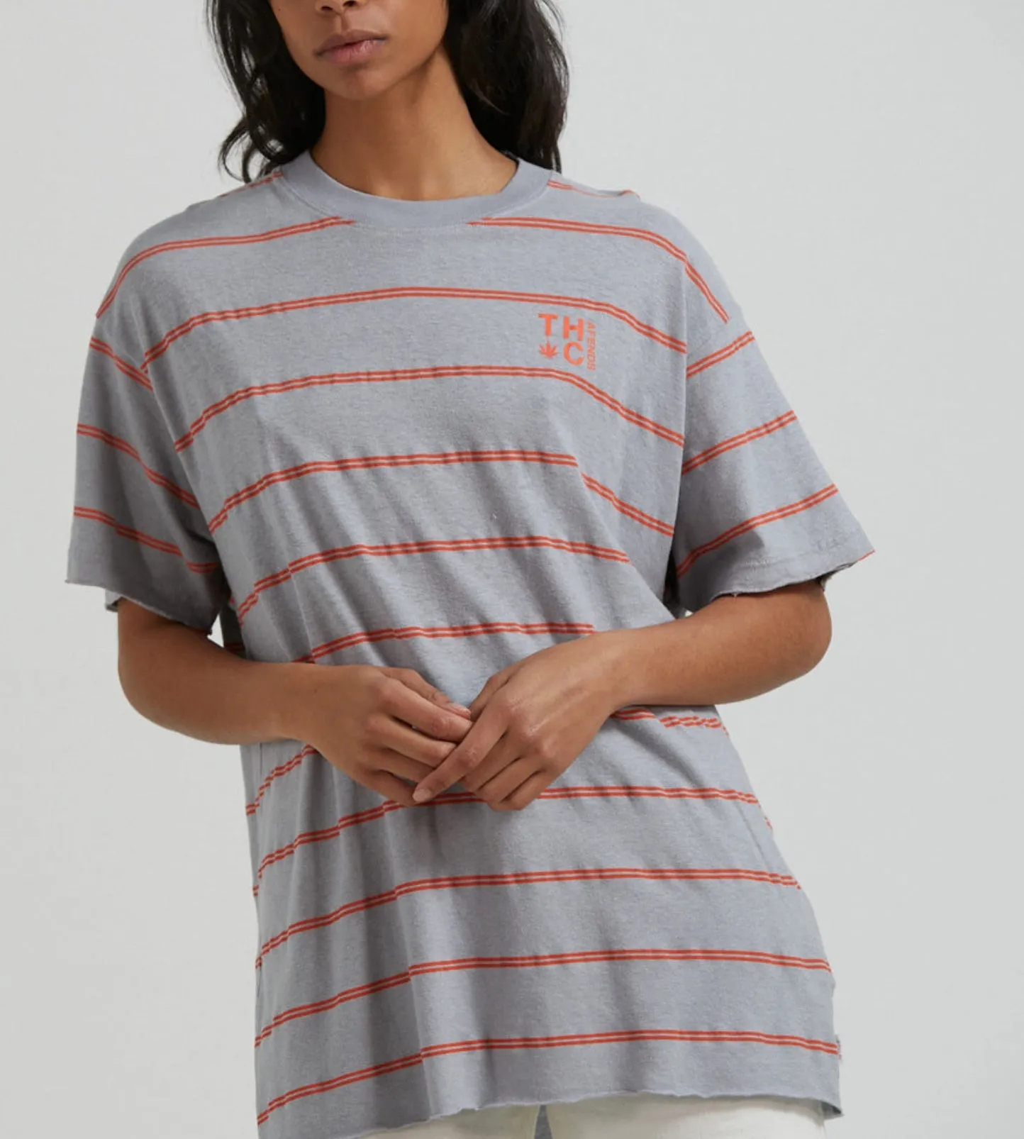AFENDS Interlude Recycled Striped Oversized TShirt