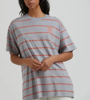 AFENDS Interlude Recycled Striped Oversized TShirt