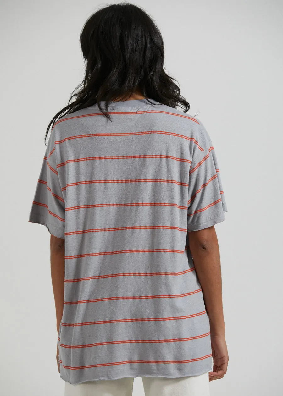 AFENDS Interlude Recycled Striped Oversized TShirt