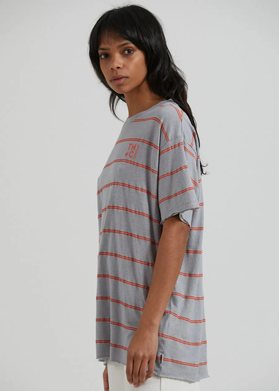 AFENDS Interlude Recycled Striped Oversized TShirt