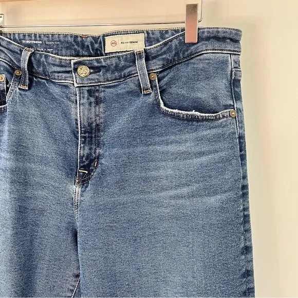 AG 32x29 Ex Boyfriend 0840 Slim Mid Rise Cropped Jeans Adriano Goldschmied
