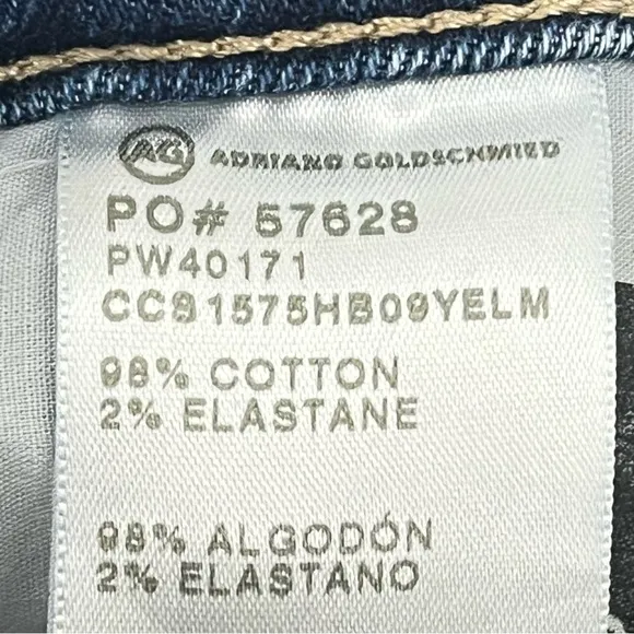 AG 32x29 Ex Boyfriend 0840 Slim Mid Rise Cropped Jeans Adriano Goldschmied