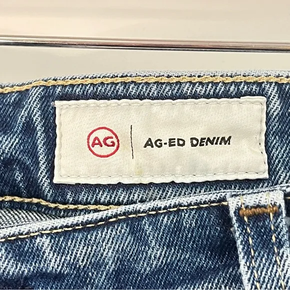 AG 32x29 Ex Boyfriend 0840 Slim Mid Rise Cropped Jeans Adriano Goldschmied