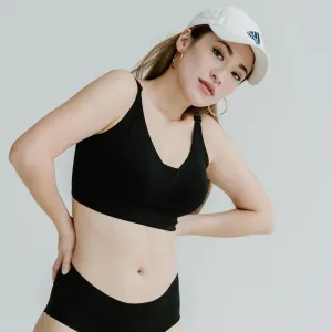 AIR-LEISURE Midi U-Back Seamless Bra in Black (Size XS only)