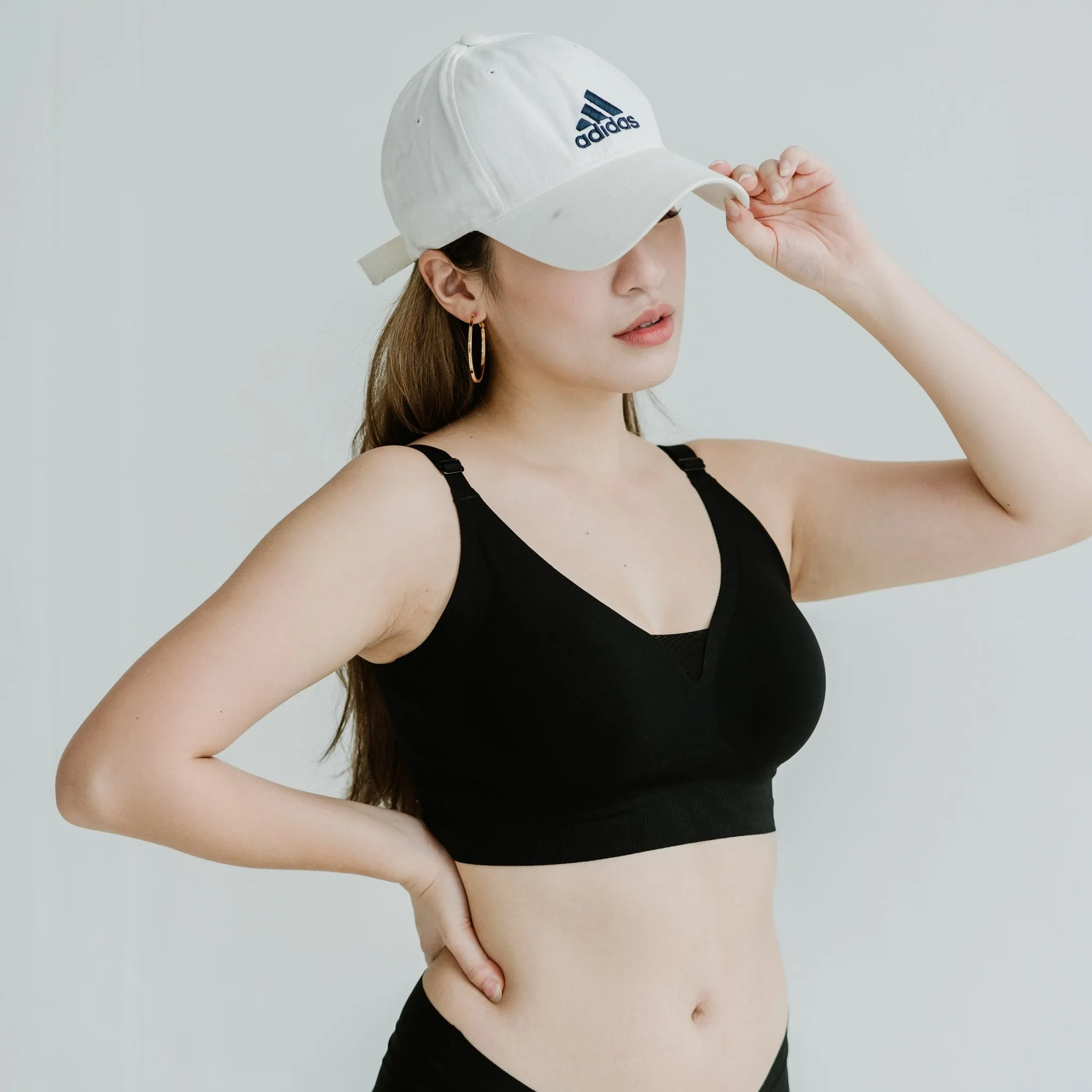AIR-LEISURE Midi U-Back Seamless Bra in Black (Size XS only)