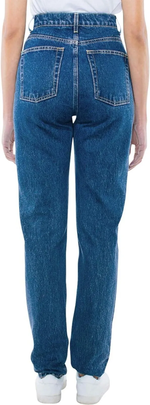 American Apparel Womens High-Waist Rise Mom Jean Medium Wash Blue 32x32