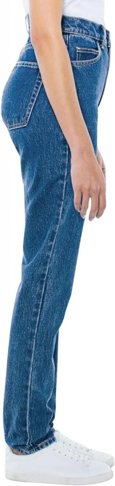 American Apparel Womens High-Waist Rise Mom Jean Medium Wash Blue 32x32