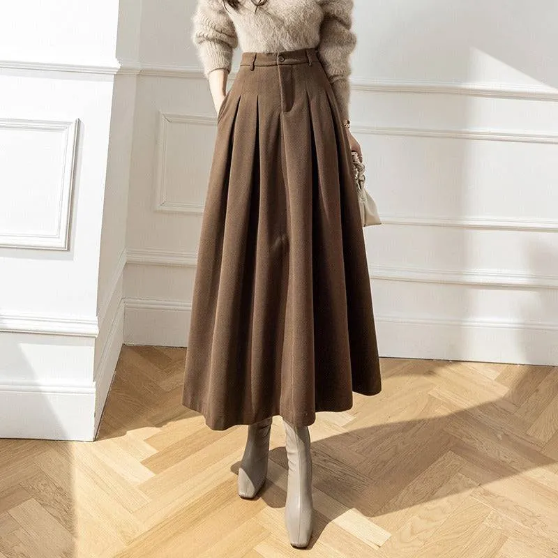 Amy High Waisted Midi Ruffle Skirt