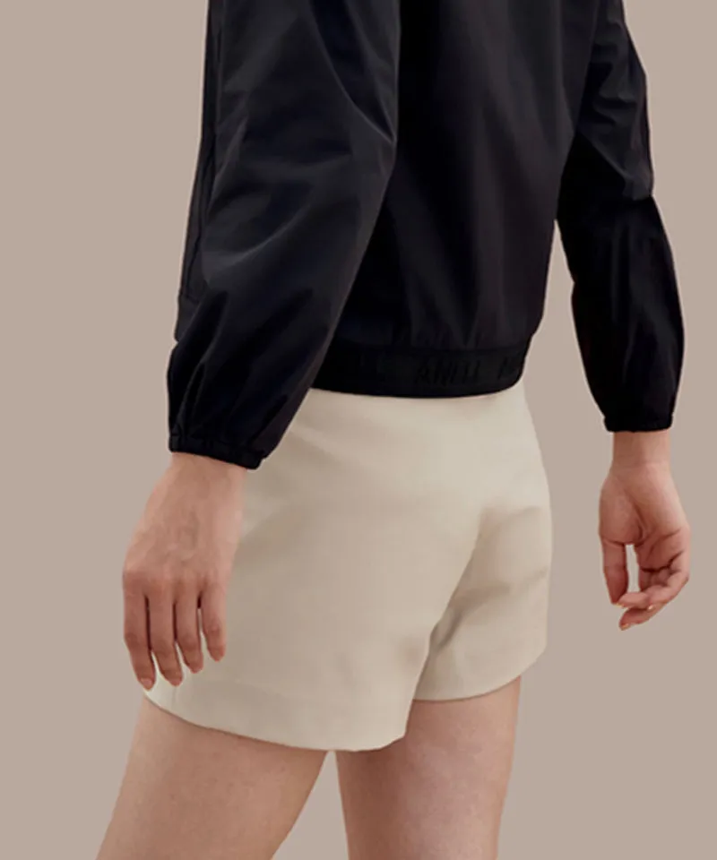 Anell Golf Cotton Wrap Skirt Pants - Beige