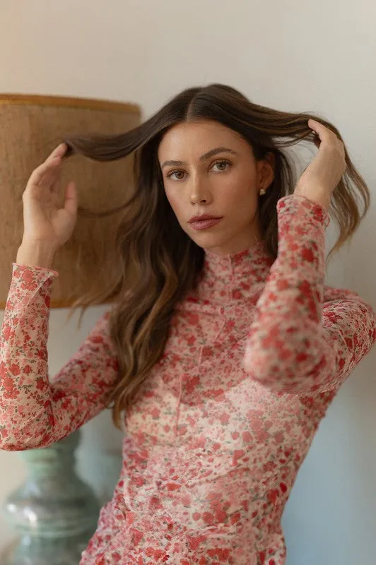 Annabell Mesh Mock Neck