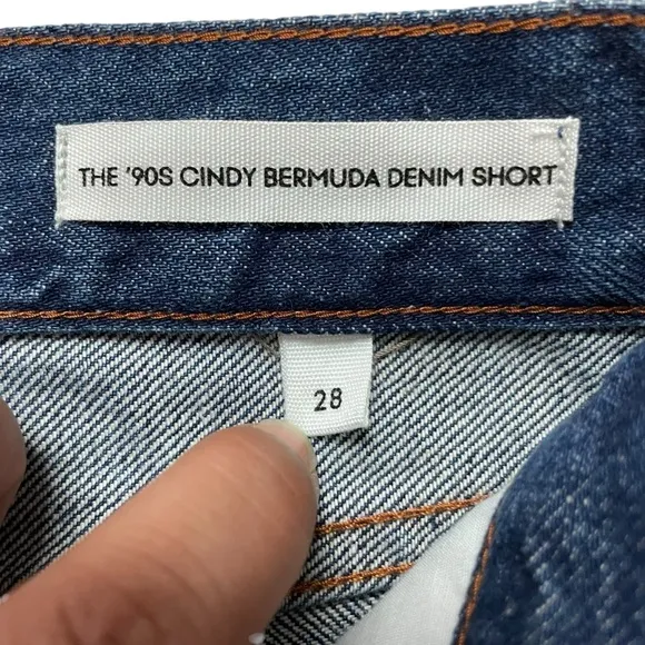 Aritzia Denim Forum Bermuda Shorts The '90s Cindy Medium Wash Size 28