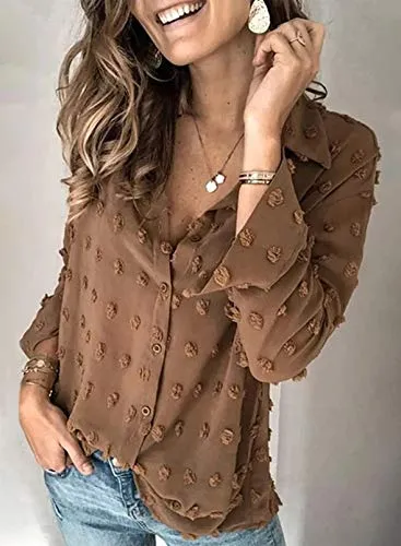 Astylish Plus Size Women's Button Down Shirt