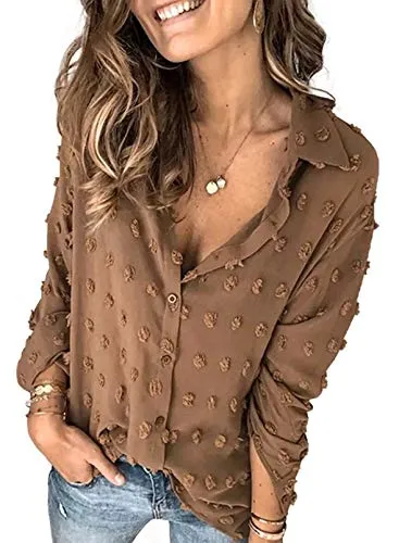 Astylish Plus Size Women's Button Down Shirt