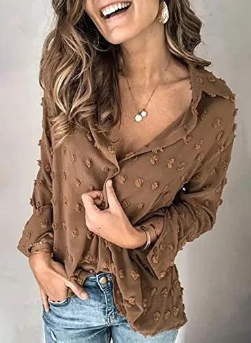 Astylish Plus Size Women's Button Down Shirt