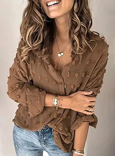 Astylish Plus Size Women's Button Down Shirt
