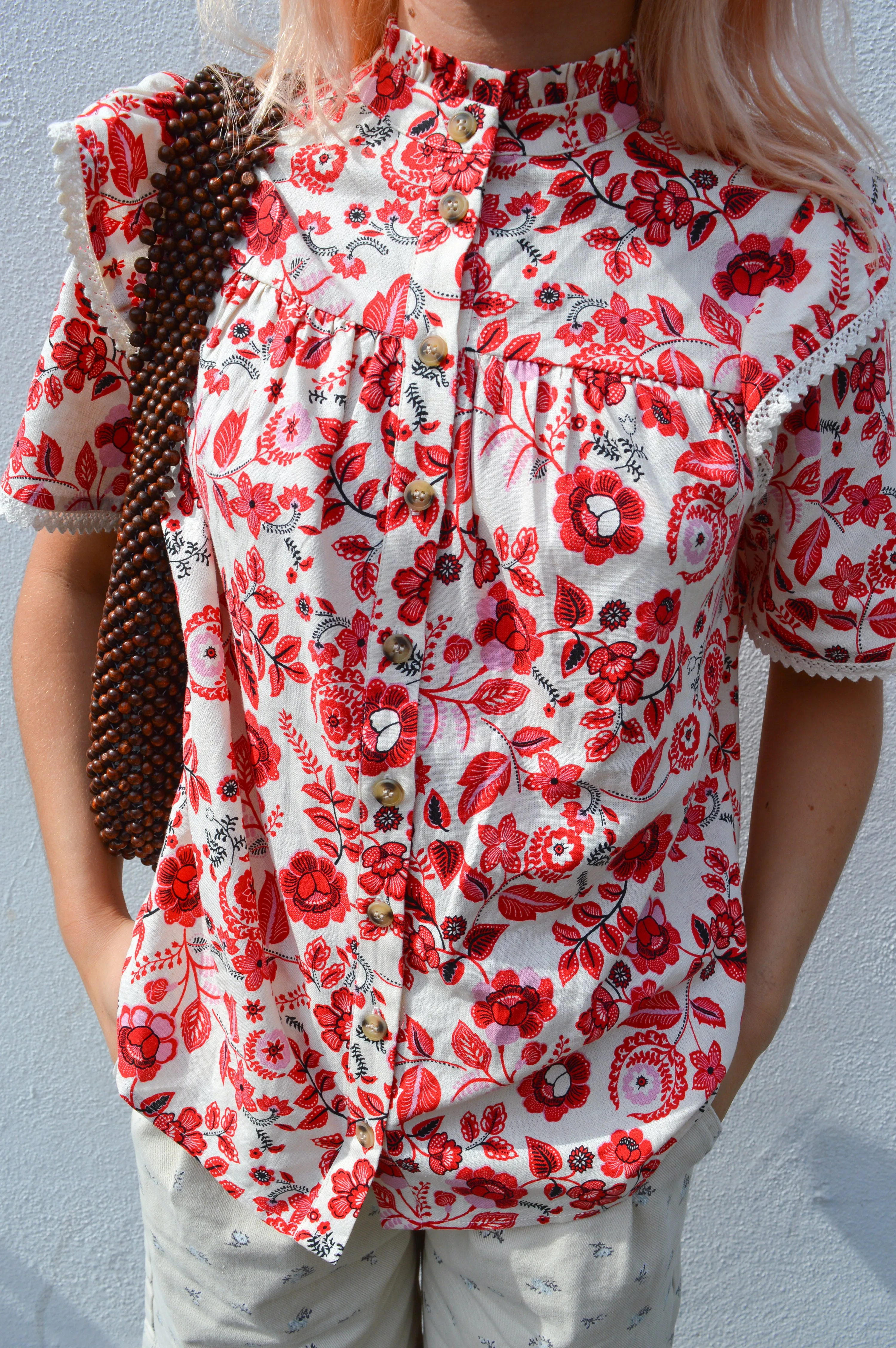 Atelier Reve Anna Cream Floral Blouse