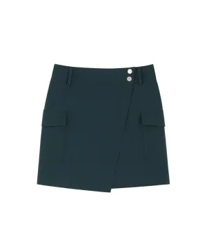 AVEN  Short Slit Cargo Skirt - Green