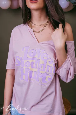 AXO Pink Philanthropy Slouchy Notch Tee