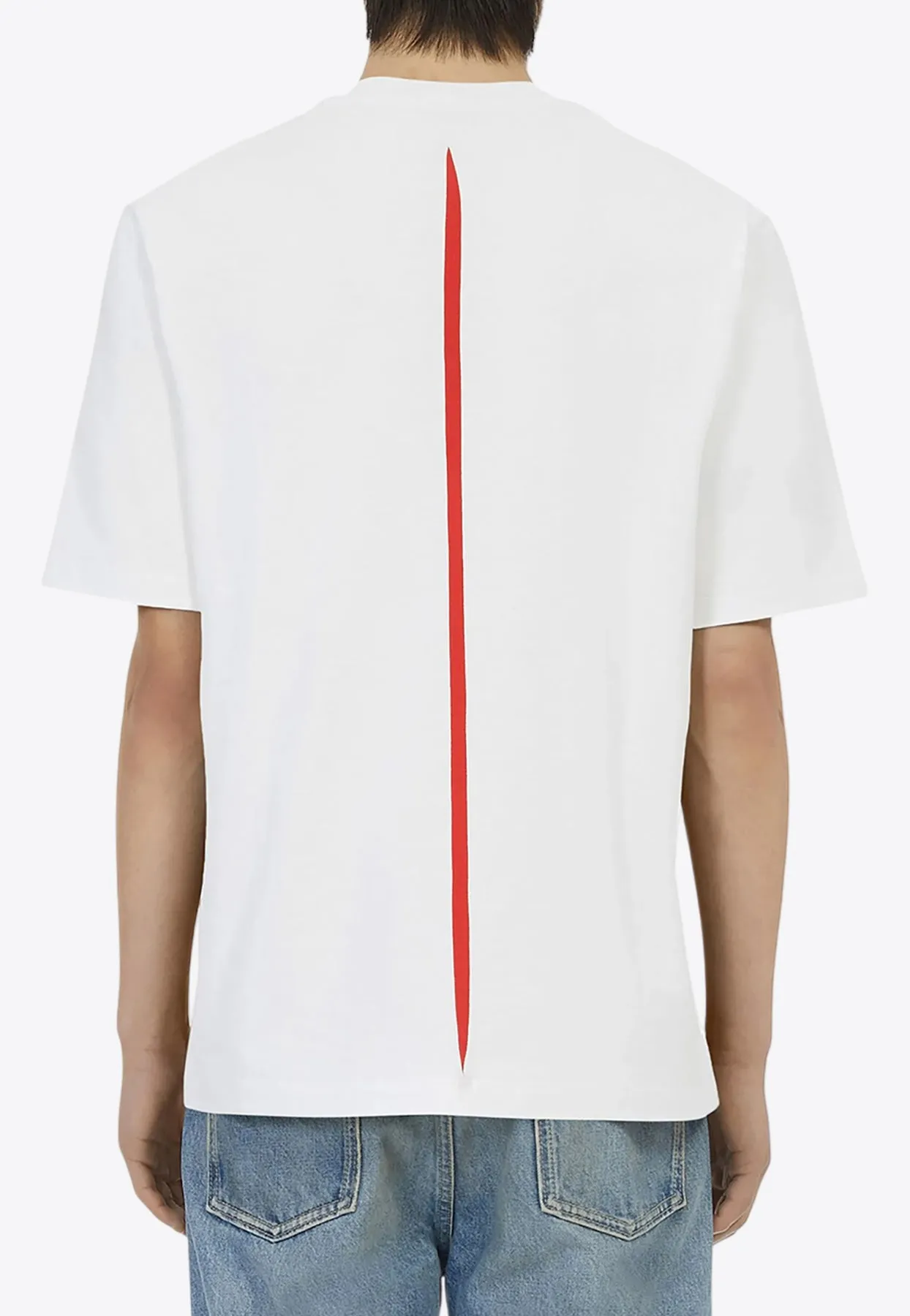 Back Stripe Short-Sleeved T-shirt