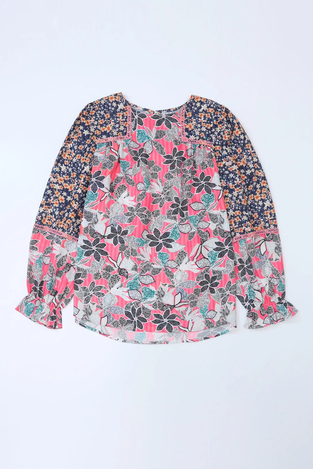 Balloon Sleeve Ruffled Cuff Blouse