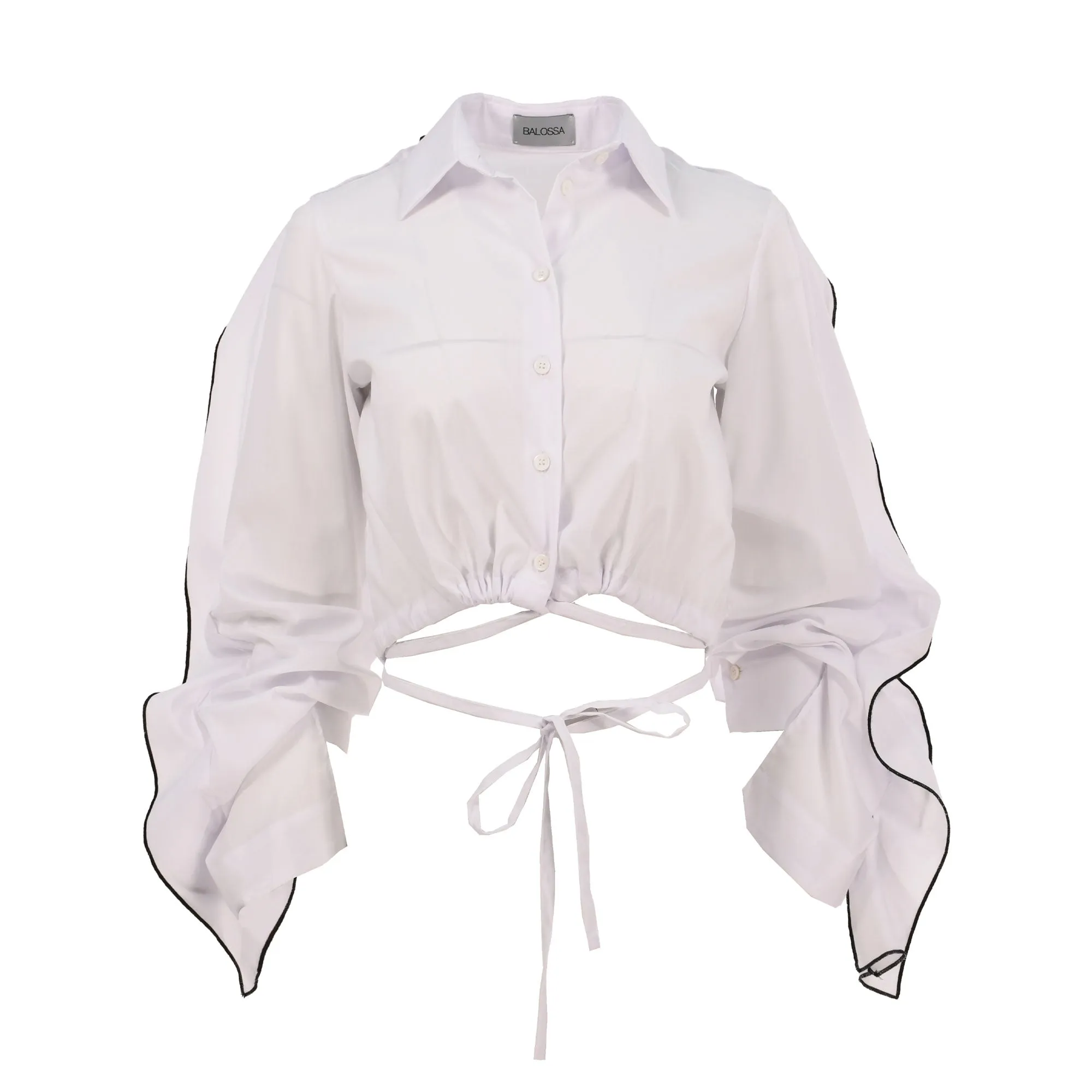 Balossa Women's White Cotton Daida  Shirt