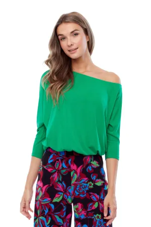 Bamboo Knit Off-the-Shoulder Long Sleeve Top