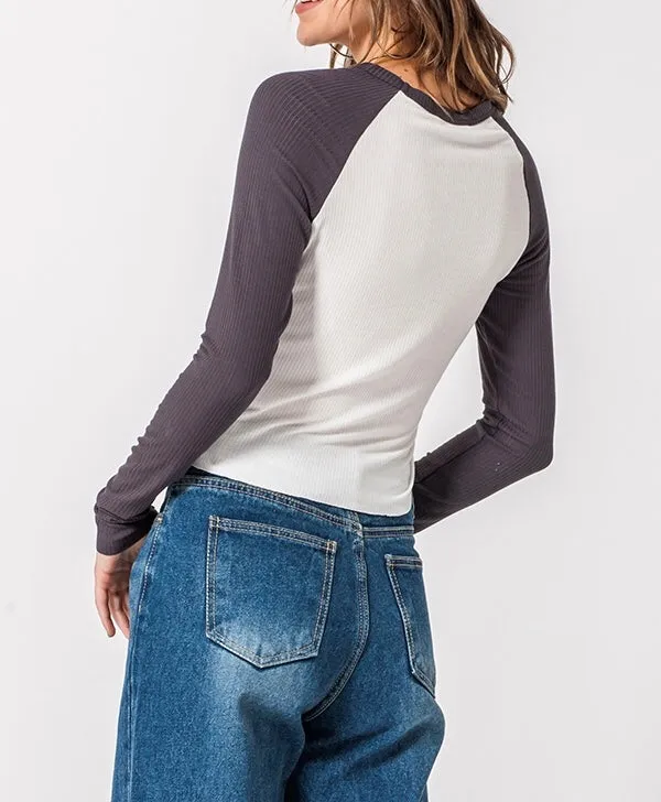 Baseball Raglan Long Sleeve Shirt