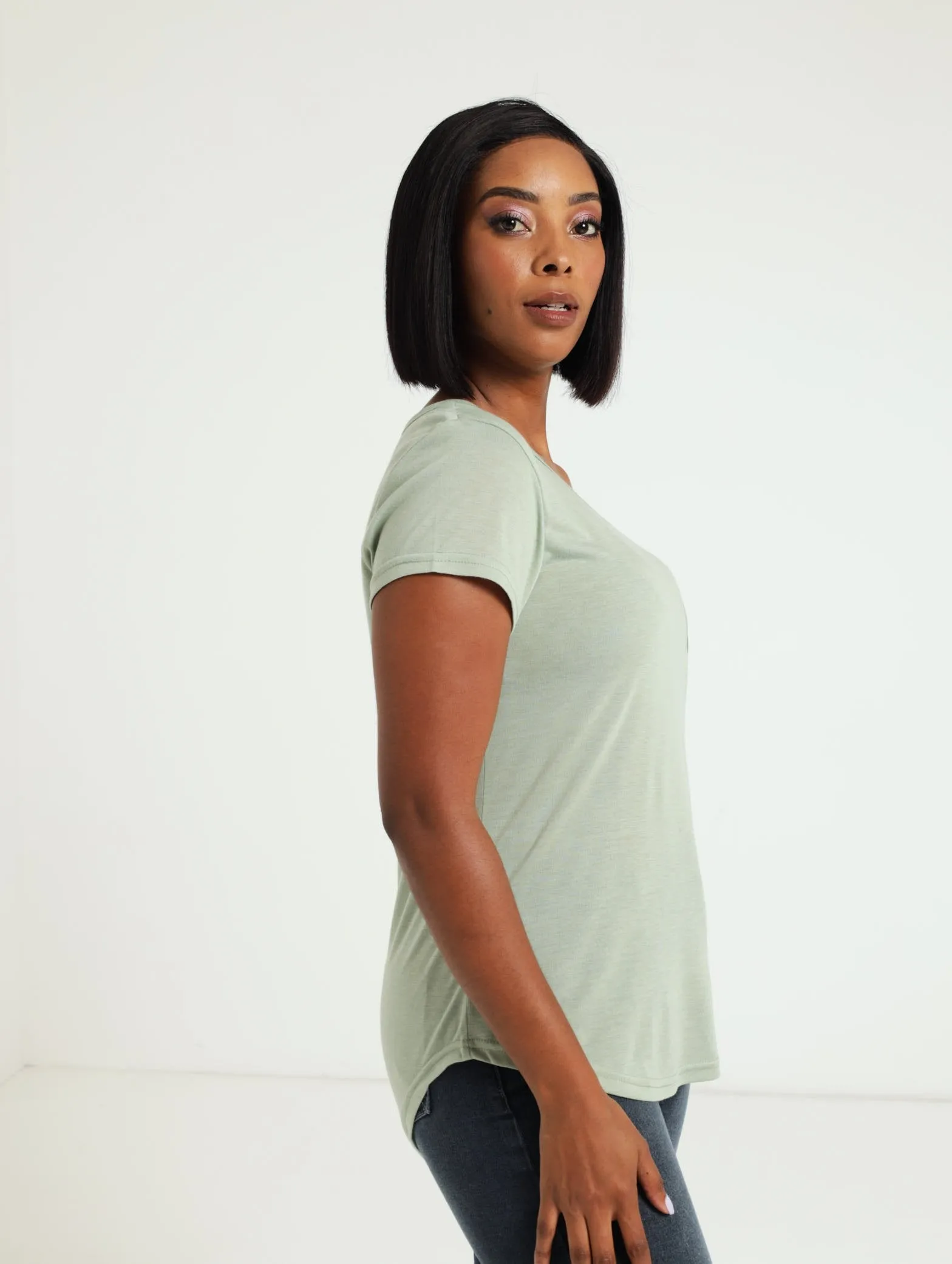 Basic Pocket Tee - Sage