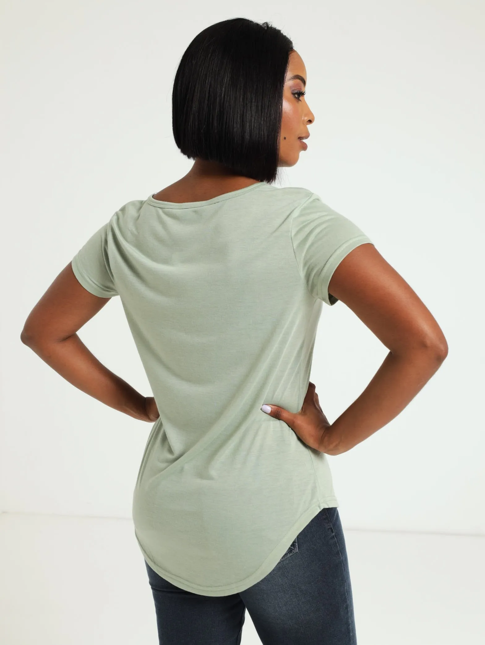 Basic Pocket Tee - Sage